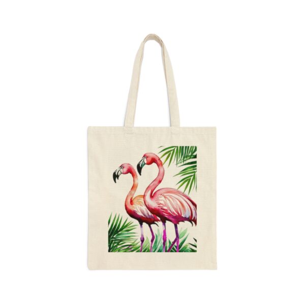 Flamingos Cotton Canvas Tote Bag Bags/Backpacks backpack 2