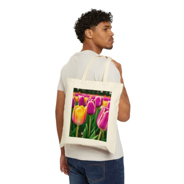 Tulips Cotton Canvas Tote Bag Bags/Backpacks backpack