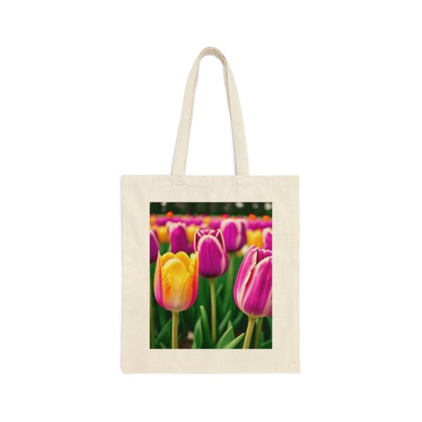 Tulips Cotton Canvas Tote Bag Bags/Backpacks backpack 2