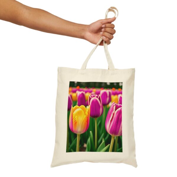 Tulips Cotton Canvas Tote Bag Bags/Backpacks backpack 5