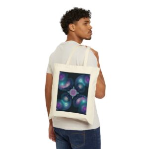 Fractal Jellyfish Cotton Canvas Tote Bag Bags/Backpacks backpack