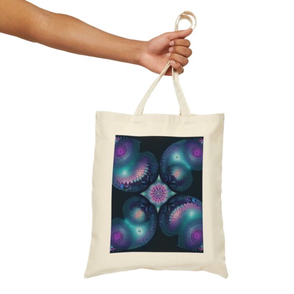 Fractal Jellyfish Cotton Canvas Tote Bag Bags/Backpacks backpack 5