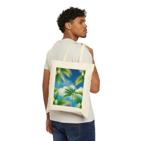 Whispering Palms Cotton Canvas Tote Bag Bags/Backpacks backpack