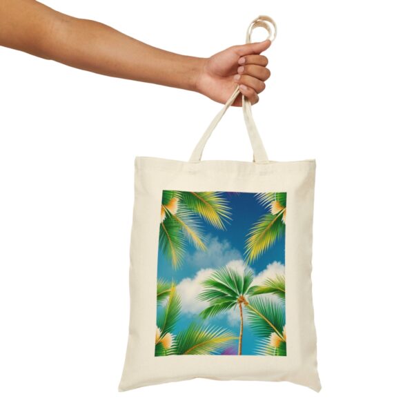 Whispering Palms Cotton Canvas Tote Bag Bags/Backpacks backpack 5