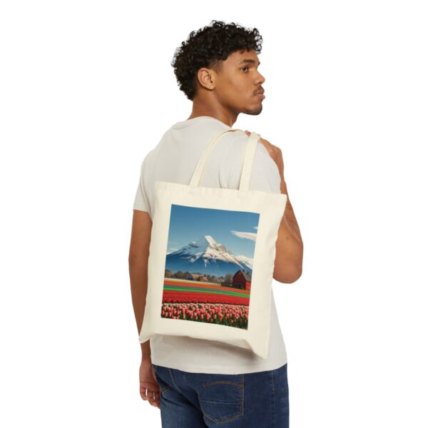Tulip Fields Forever Cotton Canvas Tote Bag Bags/Backpacks backpack