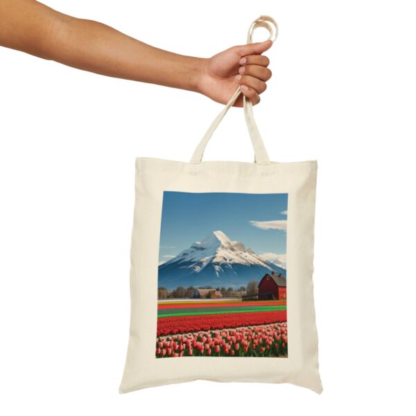 Tulip Fields Forever Cotton Canvas Tote Bag Bags/Backpacks backpack 5