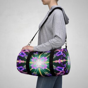 Fractal Neon Duffel Bag Bags/Backpacks backpack