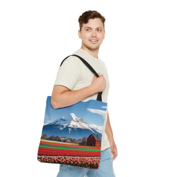 Tulip Fields Forever Tote Bag (AOP) Bags/Backpacks All-Over Print Totes 11