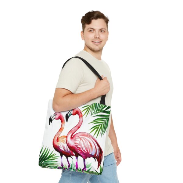 Flamingo Tote Bag (AOP) Bags/Backpacks All-Over Print Totes 11
