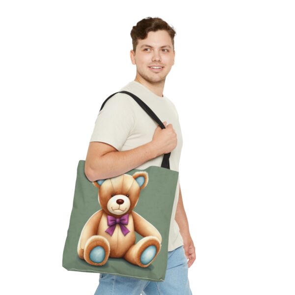 Teddy Bear Tote Bag (AOP) Bags/Backpacks All-Over Print Totes 11