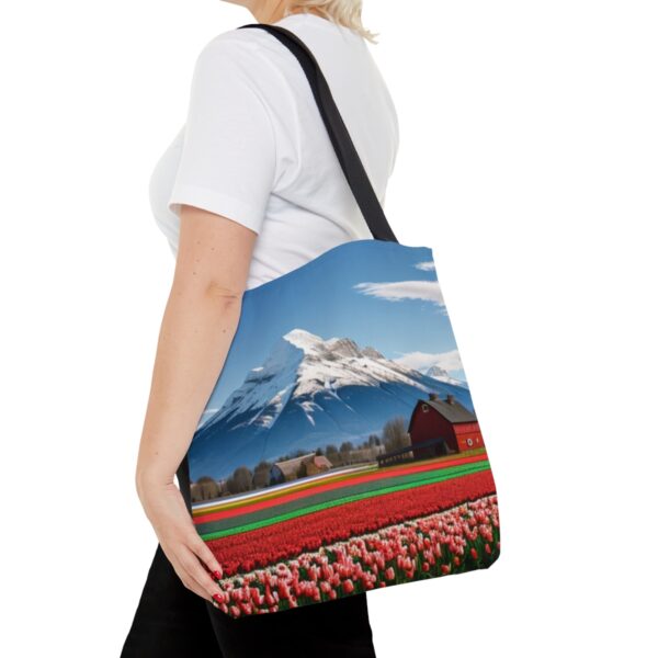 Tulip Fields Forever Tote Bag (AOP) Bags/Backpacks All-Over Print Totes 8