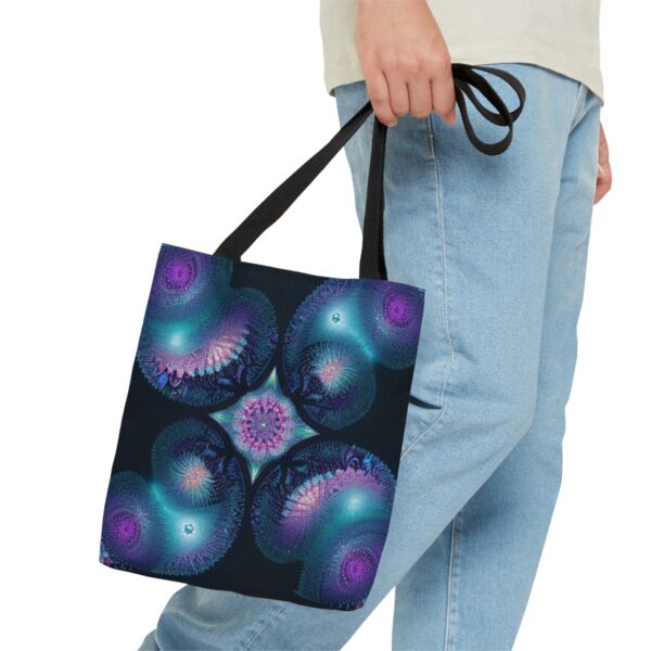 Fractal Jellyfish Tote Bag (AOP) Bags/Backpacks All-Over Print Totes 4