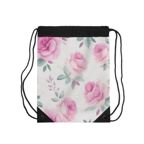 Pink Roses Drawstring Bag Bags/Backpacks backpack 2