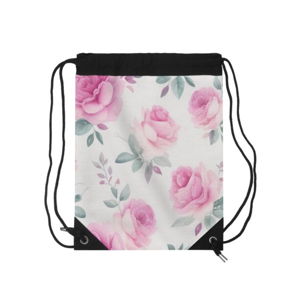 Pink Roses Drawstring Bag Bags/Backpacks backpack 3