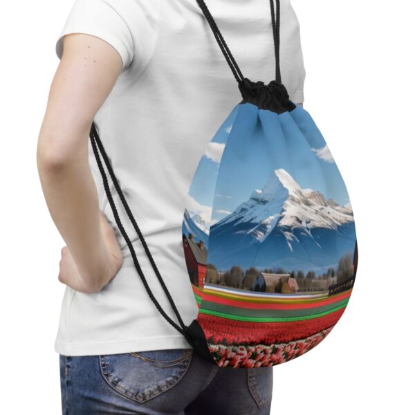 Tulip Fields Forever Drawstring Bag Bags/Backpacks backpack 4