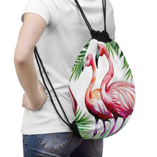 Flamingos Drawstring Bag Bags/Backpacks backpack 4