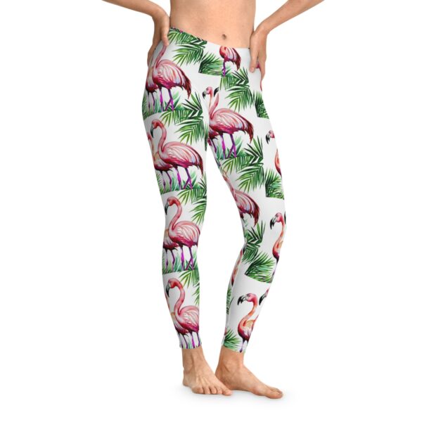 Flamingos Stretchy Leggings (AOP) Clothing Activewear 7