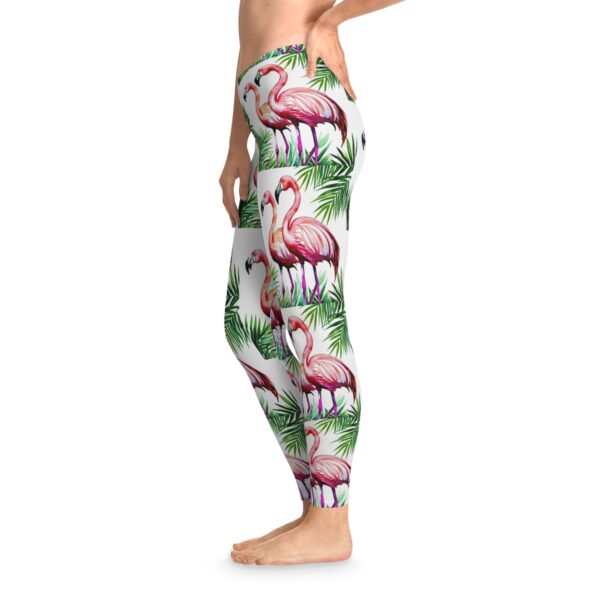 Flamingos Stretchy Leggings (AOP) Clothing Activewear 11