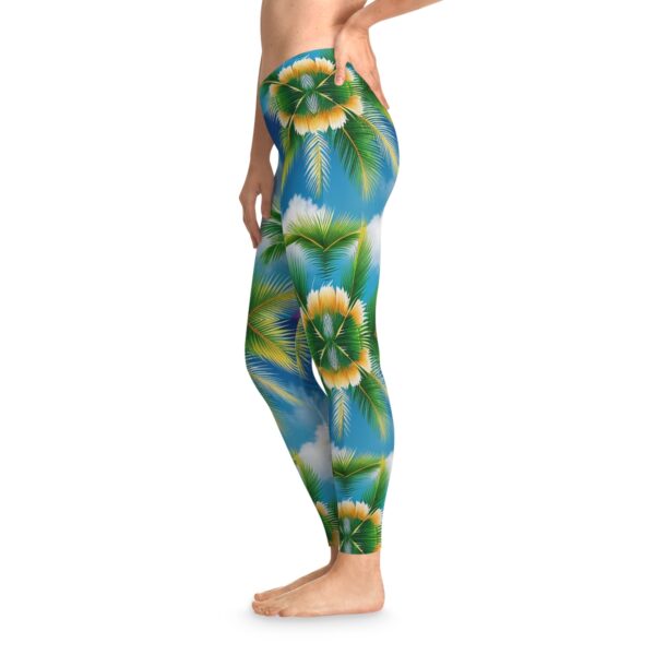 Whispering Palms Stretchy Leggings (AOP) Clothing Activewear 11