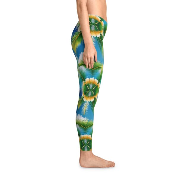 Whispering Palms Stretchy Leggings (AOP) Clothing Activewear 12