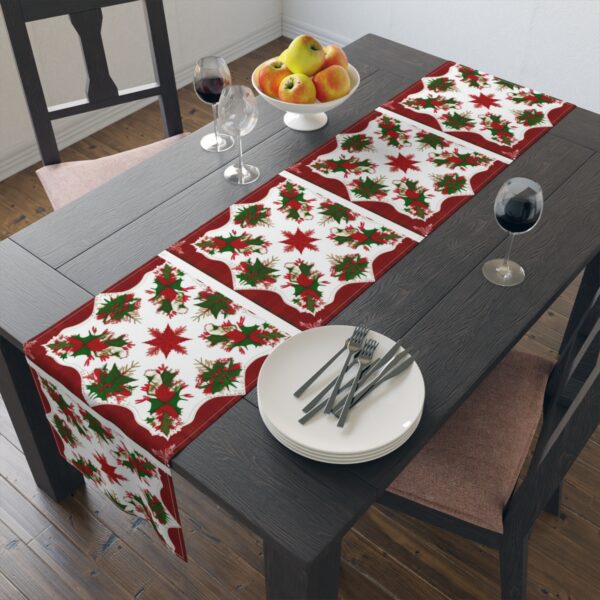 Table Runner “Ribbons of the Holiday” Gifts/Party/Celebration Christmas table runner 9