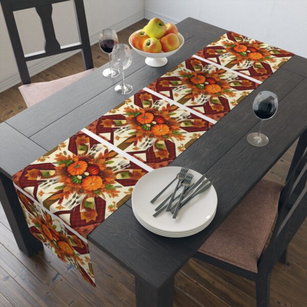 Table Runner “Fall Jacks” (Cotton, Poly) Gifts/Party/Celebration Christmas table runner 9
