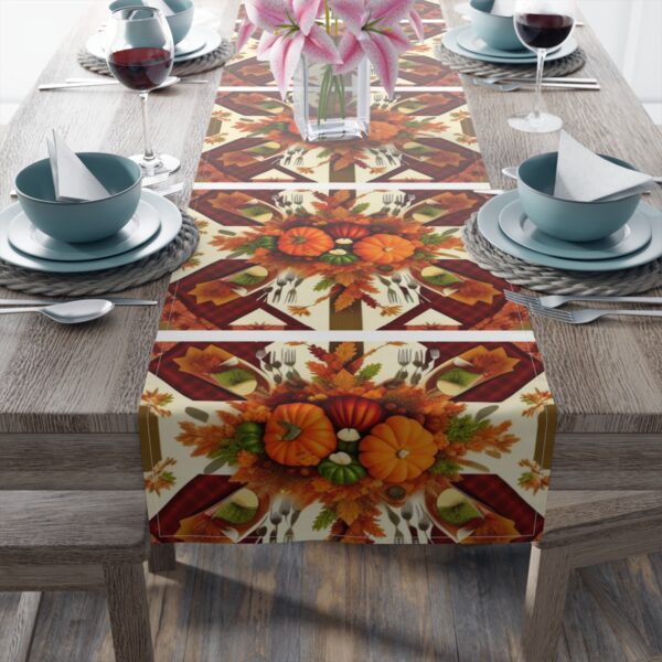 Table Runner “Fall Jacks” (Cotton, Poly) Gifts/Party/Celebration Christmas table runner 10