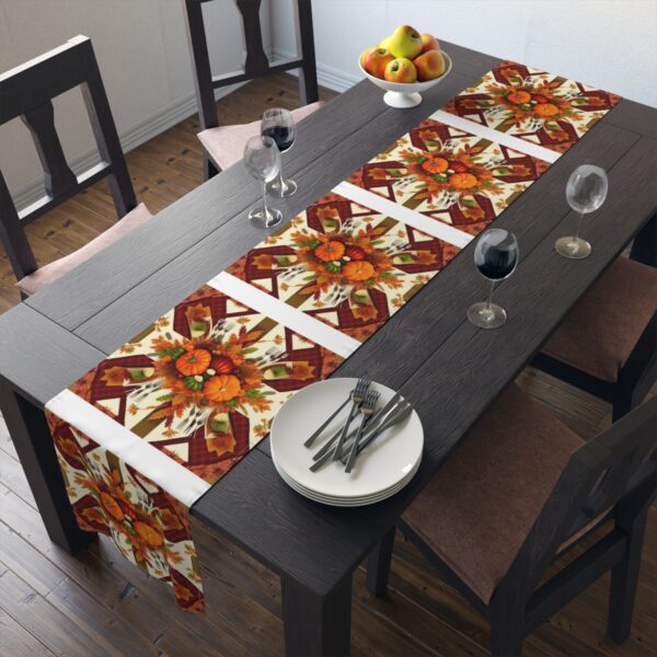 Table Runner “Fall Jacks” (Cotton, Poly) Gifts/Party/Celebration Christmas table runner 4