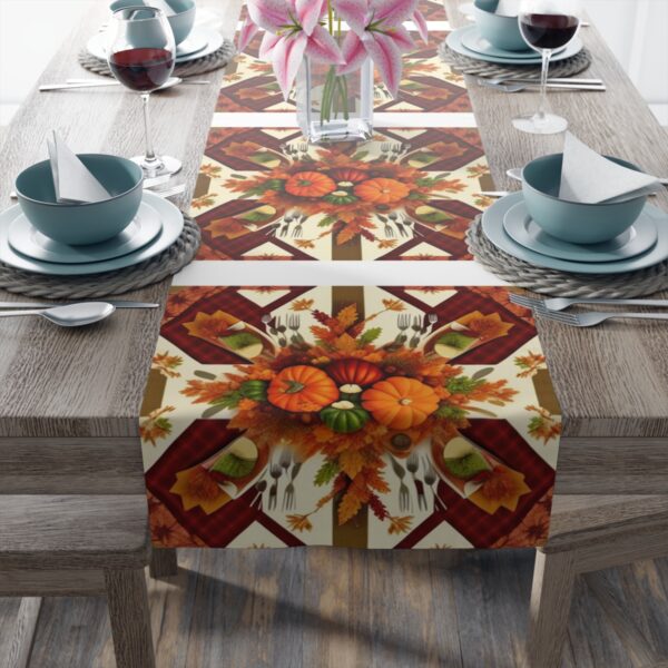 Table Runner “Fall Jacks” (Cotton, Poly) Gifts/Party/Celebration Christmas table runner 20
