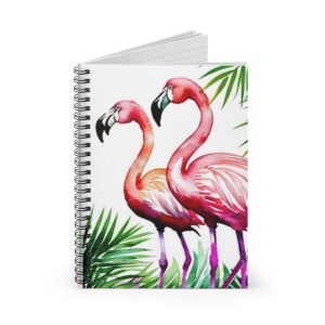 Spiral “Flamingos” Notebook – Ruled Line Cards/Stationery Artistic Notebook Covers