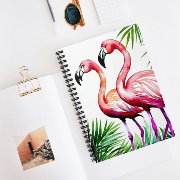 Spiral “Flamingos” Notebook – Ruled Line Cards/Stationery Artistic Notebook Covers 5