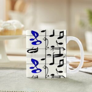 Ceramic Mug – 11 oz White –  Tunes Drinkware Artistic Coffee Cups