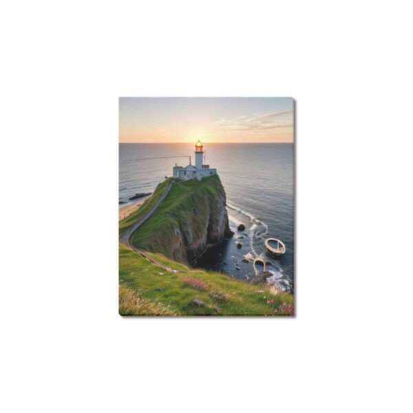 Canvas Prints Wall Art Print Decor – Framed Canvas Print 8×10 inch – Lighthouse at Dusk 8" x 10" Artistic Wall Hangings 4