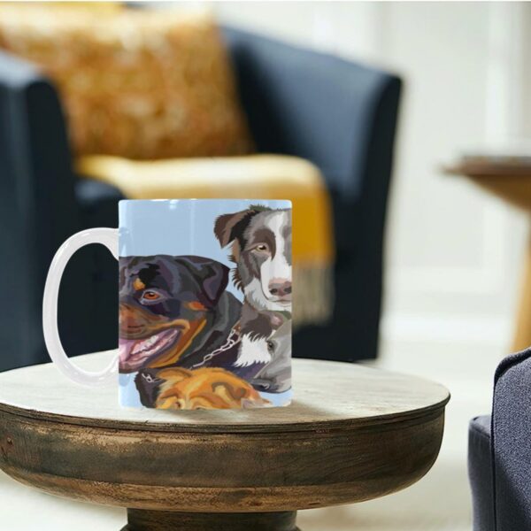 Ceramic Mug – 11 oz White –  Besties Drinkware Artistic Coffee Cups 6