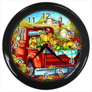 Harvest – FREE Shipping – Wall Clock (Black) CN Custom Artwork Wall Clocks