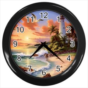 Beacon – FREE Shipping – Wall Clock (Black) CN Custom Artwork Wall Clocks