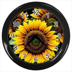Burst of Sun – FREE Shipping – Wall Clock (Black) CN Custom Artwork Wall Clocks