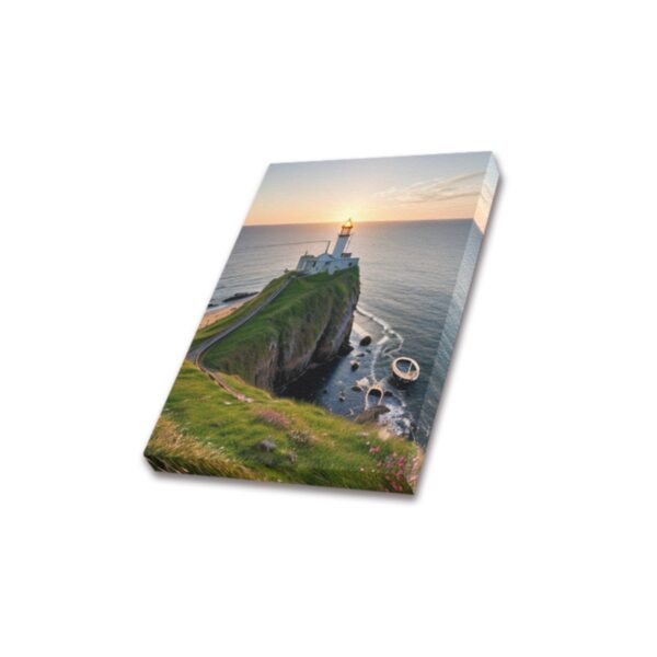 Canvas Prints Wall Art Print Decor – Framed Canvas Print 8×10 inch – Lighthouse at Dusk 8" x 10" Artistic Wall Hangings 2