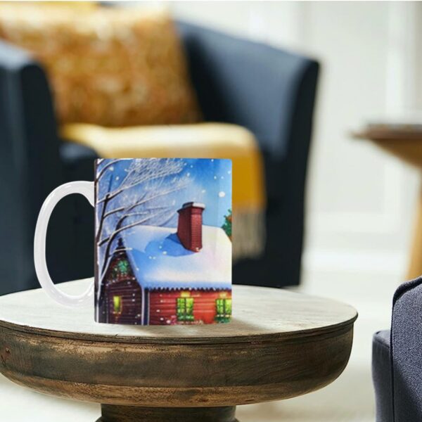 Ceramic Mug – 11 oz White –  Home For The Holidays Drinkware Artistic Coffee Cups
