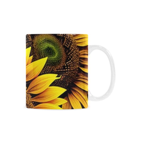 Ceramic Mug – 11 oz White –  Burst of Sun Drinkware Artistic Coffee Cups 4
