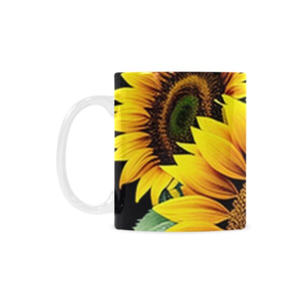 Ceramic Mug – 11 oz White –  Burst of Sun Drinkware Artistic Coffee Cups 2