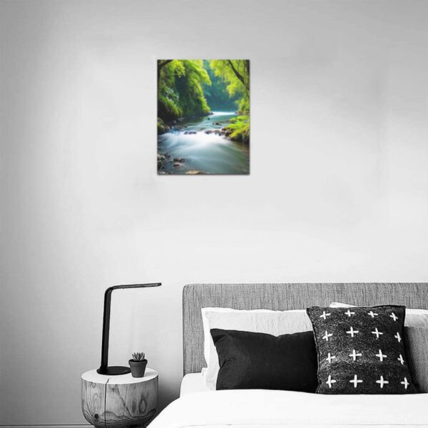 Canvas Prints Wall Art Print Decor – Framed Canvas Print 8×10 inch – River Woods 8" x 10" Artistic Wall Hangings