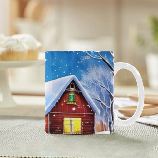 Ceramic Mug – 11 oz White –  Home For The Holidays Drinkware Artistic Coffee Cups 4