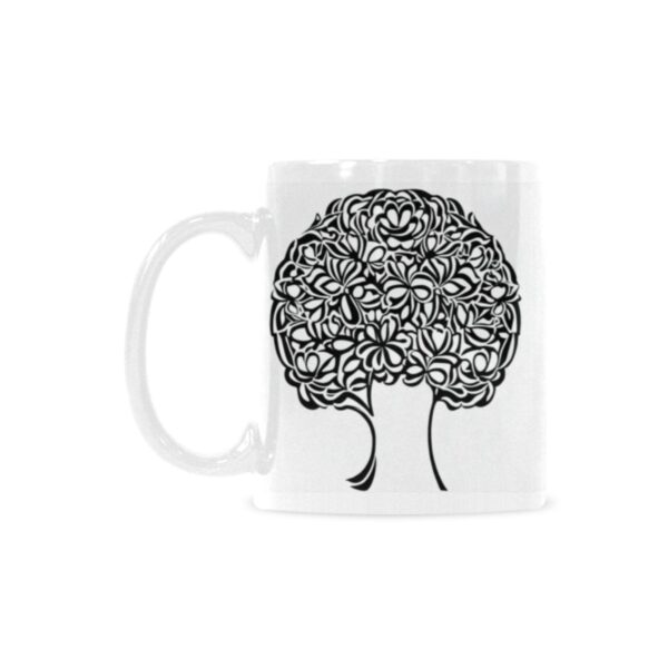 Ceramic Mug – 11 oz White –  BrainTree Drinkware Artistic Coffee Cups 4