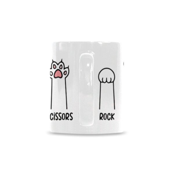 Ceramic Mug – 11 oz White –  Rock Paper Scissors Drinkware Artistic Coffee Cups 4