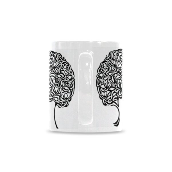 Ceramic Mug – 11 oz White –  BrainTree Drinkware Artistic Coffee Cups 5