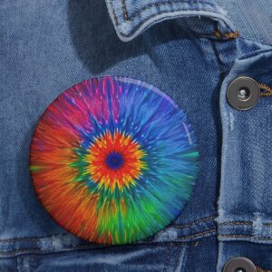 Custom “Fractal Psyche” Pin Buttons Gifts/Party/Celebration Bespoke Buttons