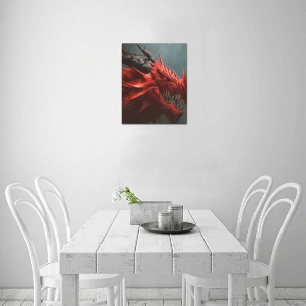 Canvas Prints Wall Art Print Decor – Framed Canvas Print 8×10 inch – Red Dragon 8" x 10" Artistic Wall Hangings