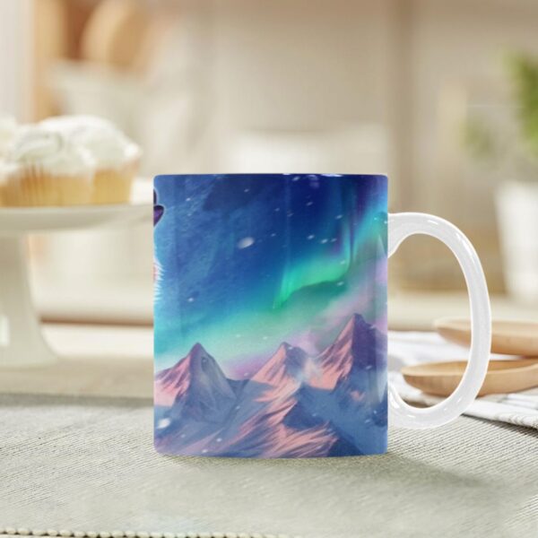 Ceramic Mug – 11 oz White –  Borealis Drinkware Artistic Coffee Cups