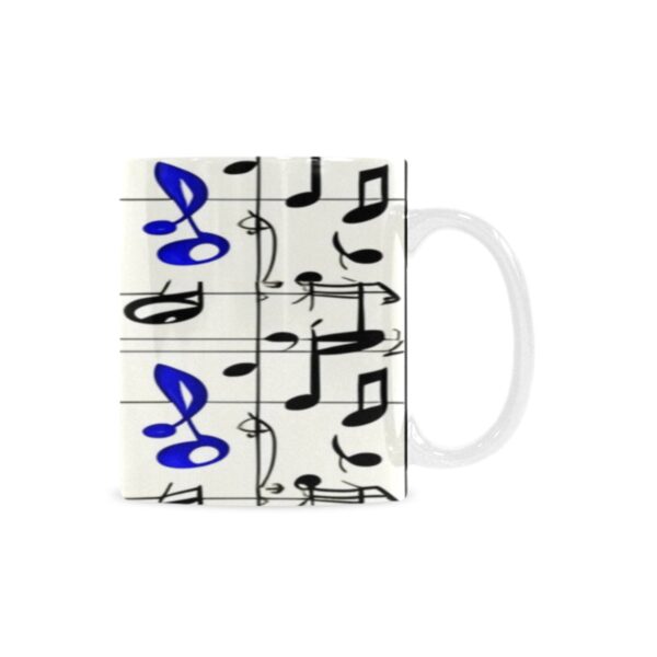 Ceramic Mug – 11 oz White –  Tunes Drinkware Artistic Coffee Cups 7